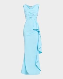Chiara Boni La Petite Robe Sozen Ruched Side-Drape Gown at Neiman Marcus