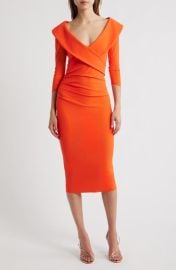 Chiara Boni La Petite Robe Suli Wrap Front Pleated Sheath Dress at Nordstrom