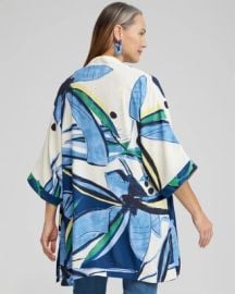 Chico s Floral Print Long Kimono at Chicos