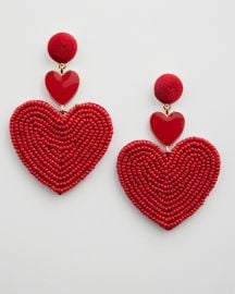 Chico s Red Heart Seed Bead Earrings at Chicos