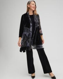 Chico s Travelers Collection Velvet Peacock Burnout Kimono at Chicos