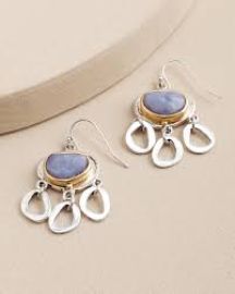 Chicos Blue Multi Chandelier Earrings at Chicos