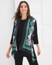 Chicos Scarf Front Cardigan at Chicos