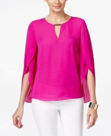 Chiffon Keyhole Blouse by INC International Concepts at Macys