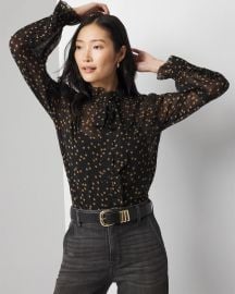 Chiffon Ruffle Blouse White House Black Market at White House Black Market