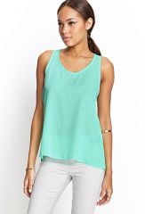 Chiffon Tank in Mint at Forever 21