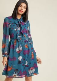 Chiffon Tie Neck Shirt Dress at ModCloth