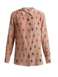 Chika peacock feather-Print Silk Blouse by Altuzarra at Matches