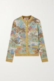 Chinese New Year metallic jacquard cardigan at Net a Porter