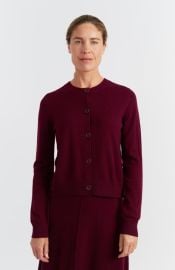 Chinti & Parker Wool Cashmere Blend Crew Neck Cropped Cardigan at Nordstrom