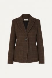 Chlo   - Checked wool-blend blazer at Net A Porter