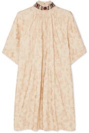 Chlo   - Embellished jacquard mini dress at Net A Porter