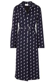 Chlo   - Embroidered wool-twill trench coat at Net A Porter