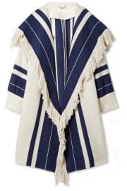 Chlo     Fringed cotton-blend coat at Net A Porter