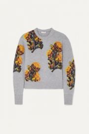 Chlo   - Jacquard-knit sweater at Net A Porter