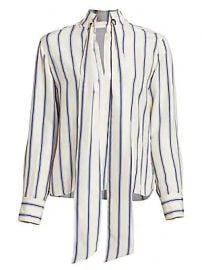 Chlo   - Multi Stripe Silk Long Sleeve Blouse at Saks Fifth Avenue