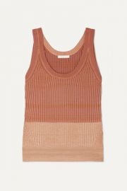 Chlo   - Ribbed wool-blend tank at Net A Porter