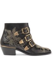 Chlo     Susanna studded leather ankle boots at Net A Porter