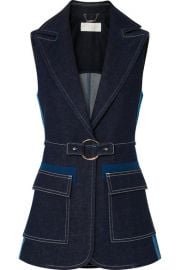 Chlo   - Two-tone denim vest at Net A Porter