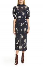 Chlo   Floral Jacquard Midi Sweater Dress   Nordstrom at Nordstrom