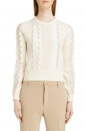 Chlo   Lace Inset Sweater at Nordstrom