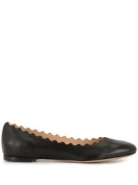 Chlo   Lauren Scalloped Ballerina Shoes - Farfetch at Farfetch