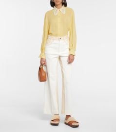 Chlo - Long-sleeved silk shirt at Mytheresa