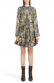 Chlo   Paisley Silk Blend Minidress at Nordstrom