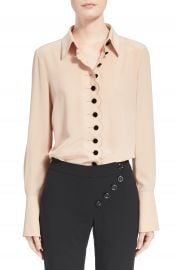 Chlo   Scalloped Silk Blouse at Nordstrom