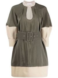 Chlo   puff-sleeve Belted mini-dress - Farfetch at Farfetch