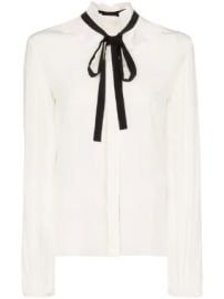 Chlo   tie-neck silk blouse tie-neck silk blouse at Farfetch