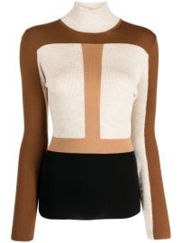 Chlo colour-block Wool Top - Farfetch at Farfetch