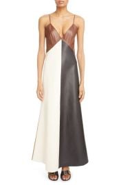 ChloLeather Patchwork Slipdress at Nordstrom