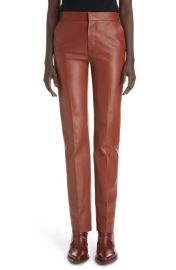 ChloStraight Leg Leather Pants at Nordstrom