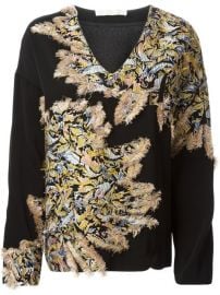 Chloand233 Fluffy Detail V-neck Sweater - Just One Eye at Farfetch