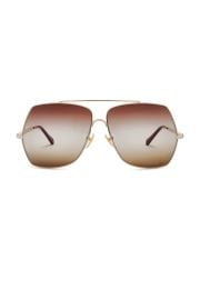Chloe Aly Sunglasses In Gold Brown at Revolve