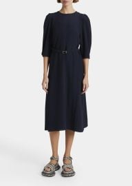 Chloe Belted Elbow Length Crepe Midi Dress at Bergdof Goodman