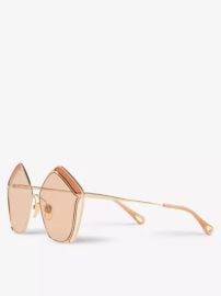 Chloe CH0026S Gemma metal and acetate pentagon frame sunglasses at Selfridges