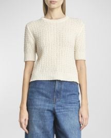 Chloe Cashmere Knit Sweater with Pearly Details at Neiman Marcus