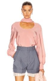 Chloe Circle Cutout Blouse at Forward