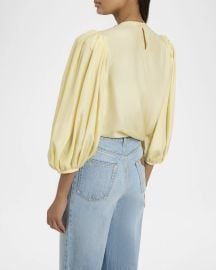 Chloe Draped Cropped Top at Neiman Marcus