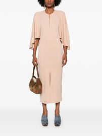 Chloe Draped detail jersey midi dress at Farfetch