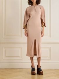 Chloe Draped detail jersey midi dress at Net a Porter