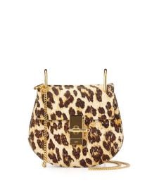 Chloe Drew Mini Shoulder Bag Leopard at Neiman Marcus