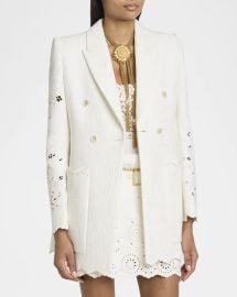 Chloe Embroidered Spongy Jacquard Jacket at Neiman Marcus