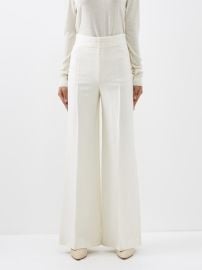 Chloe High rise silk blend flared trousers at Matches