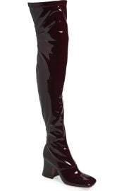 Chloe Janis Tall Shaft Patent Leather Boots in Obscure Red at Nordstrom