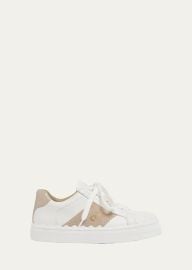 Chloe Lauren Mixed Leather Low Top Sneakers at Bergdorf Goodman