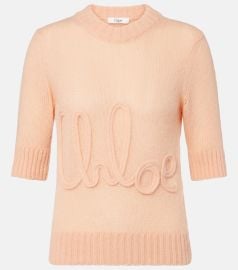 Chloe Logo Wool Silk Sweater at Mytheresa