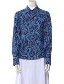 Chloe Silk Printed Button Up Top at The Real Real
